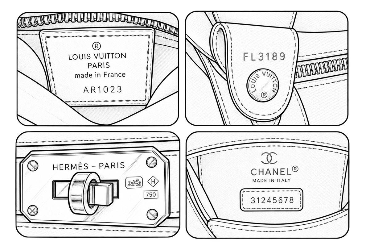 Stamps (serial number, hallmark, etc.)